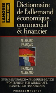 Cover of Dictionnaire de l'Allemand économique, commercial et financier by Jürgen Boelcke