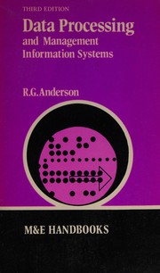 Cover of Data processing and management information systems by Ronald Gordon Anderson