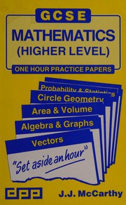 Front cover of General Certificate of Secondary Education Mathematics by J.J. McCarthy