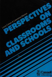 Front cover of Perspectives on classrooms and schools by Louis Cohen