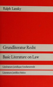 Cover of Grundliteratur Recht by Ralph Lansky