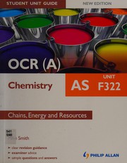 Front cover of OCR(A) AS chemistry unit F322 by Mike Smith