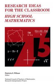 Front cover of High school mathematics by Patricia S. Wilson