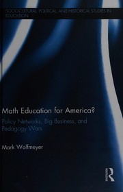 Cover of Math Education for America? by Mark Wolfmeyer