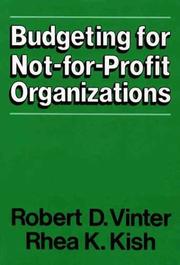 Front cover of Budgeting for Not-for-Profit Organizations by Robert D. Vinter