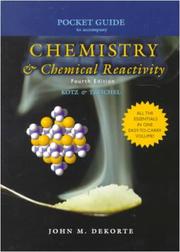 Cover of Pocket guide to accompany Chemistry & chemical reactivity by John M. Dekorte