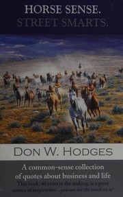 Front cover of Horse sense. Street smarts by Don W. Hodges
