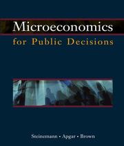 Cover of Microeconomics for Public Decisions with Economic Applications Card by Anne Steinemann