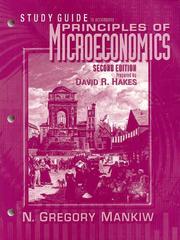 Front cover of Study guide to accompany principles of microeconomics by N. Gregory Mankiw