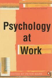 Cover of Psychology at Work by Peter Warr