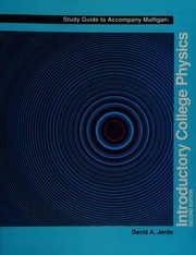 Cover of Study guide to accompany Mulligan "Introductory college physics" by David A. Jerde
