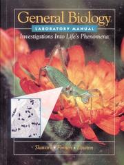 Front cover of General biology lab manual by Russell Skavaril