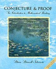 Cover of Conjecture & proof by Diane Driscoll Schwartz