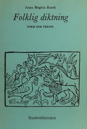 Front cover of Folklig diktning by Anna Birgitta Rooth
