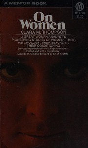 Front cover of On women by Clara Thompson