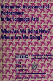 Front cover of Alternative assessment of performance in the language arts by Phi Delta Kappa
