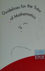 Front cover of Guidelines for the tutor of mathematics by Connie Laughlin