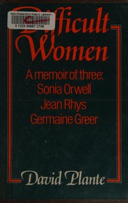 Cover of Difficult women by David Plante
