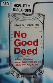 Cover of No good deed by Lewis M. Cohen