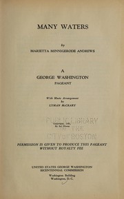 Cover of Many waters by Marietta Minnigerode Andrews