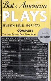 Front cover of All Over / The Boys in the Band / Ceremonies in Dark Old Men / The Great White Hope / The House of Blue Leaves / Indians / Lemon Sky / Little Murders / Morning / Noon / Night / Play It Again, Sam / The Price / The Prisoner of Second Avenue / Tom Paine / 1776 / Scuba Duba / Sticks and Bones / Subject to Fits by Clive Barnes