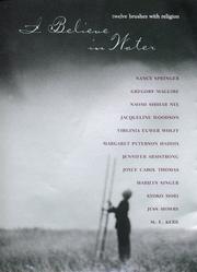 Front cover of I Believe in Water by Marilyn Singer