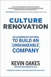 Front cover of Culture Renovation by Kevin Oakes