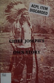 Front cover of Chief Joseph's own story by Joseph Nez Percé Chief