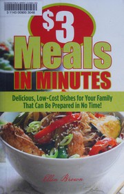 Front cover of $3 meals in minutes by Ellen Brown