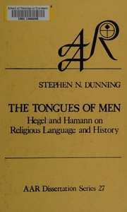 Front cover of The tongues of men by Stephen N. Dunning