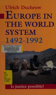 Cover of Europe in the world system, 1492-1992 by Ulrich Duchrow