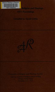 Front cover of Philosophy of religion and theology: 1973 by American Academy of Religion. Philosophy of Religion and Theology Section