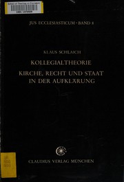 Cover of Kollegialtheorie by Klaus Schlaich