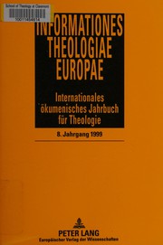 Front cover of Informationes Theologiae Europae by Ulrich Nembach