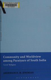 Front cover of Community and worldview among Paraiyars of south India by Anderson H. M. Jeremiah