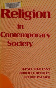 Front cover of Religion in contemporary society by H. Paul Chalfant