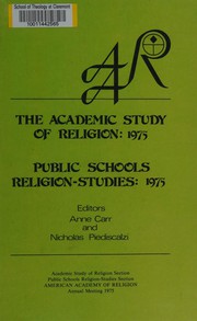 Front cover of The academic study of religion by American Academy of Religion. Academic Study of Religion Section.