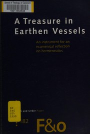 Front cover of A treasure in earthen vessels by World Council of Churches. Commission on Faith and Order