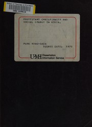 Front cover of Protestant Christianity and social change in Korea by Yong-Shin Park