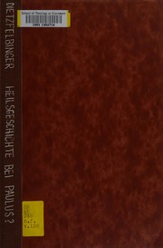 Front cover of Heilsgeschichte bei Paulus? by Christian Dietzfelbinger