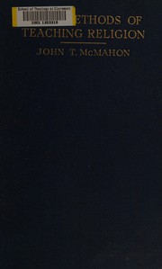 Front cover of Some methods of teaching religion by McMahon, John T.