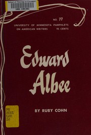 Cover of Edward Albee by Ruby Cohn