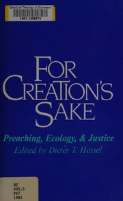 Cover of For Creation's Sake by Dieter T. Hessel
