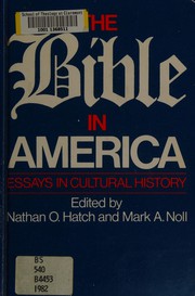 Front cover of The Bible in America by Nathan O. Hatch