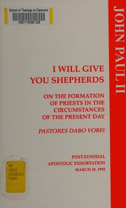 Front cover of Pastores dabo vobis by Pope John Paul II