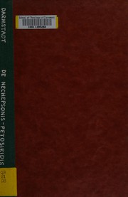 Front cover of De Nechepsonis-Petosiridis Isagoge quaestiones selectae ... by Karl Darmstadt