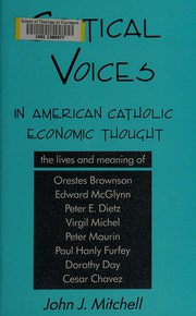 Front cover of Critical voices in American Catholic economic thought by Unknown