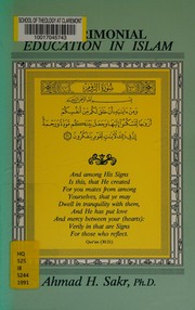 Cover of Matrimonial education in Islam by Ahmad Hussein Sakr