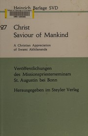 Front cover of Christ, saviour of mankind by Heinrich Barlage