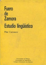 Front cover of Estudio lingüístico del Fuero de Zamora by Pilar Carrasco
